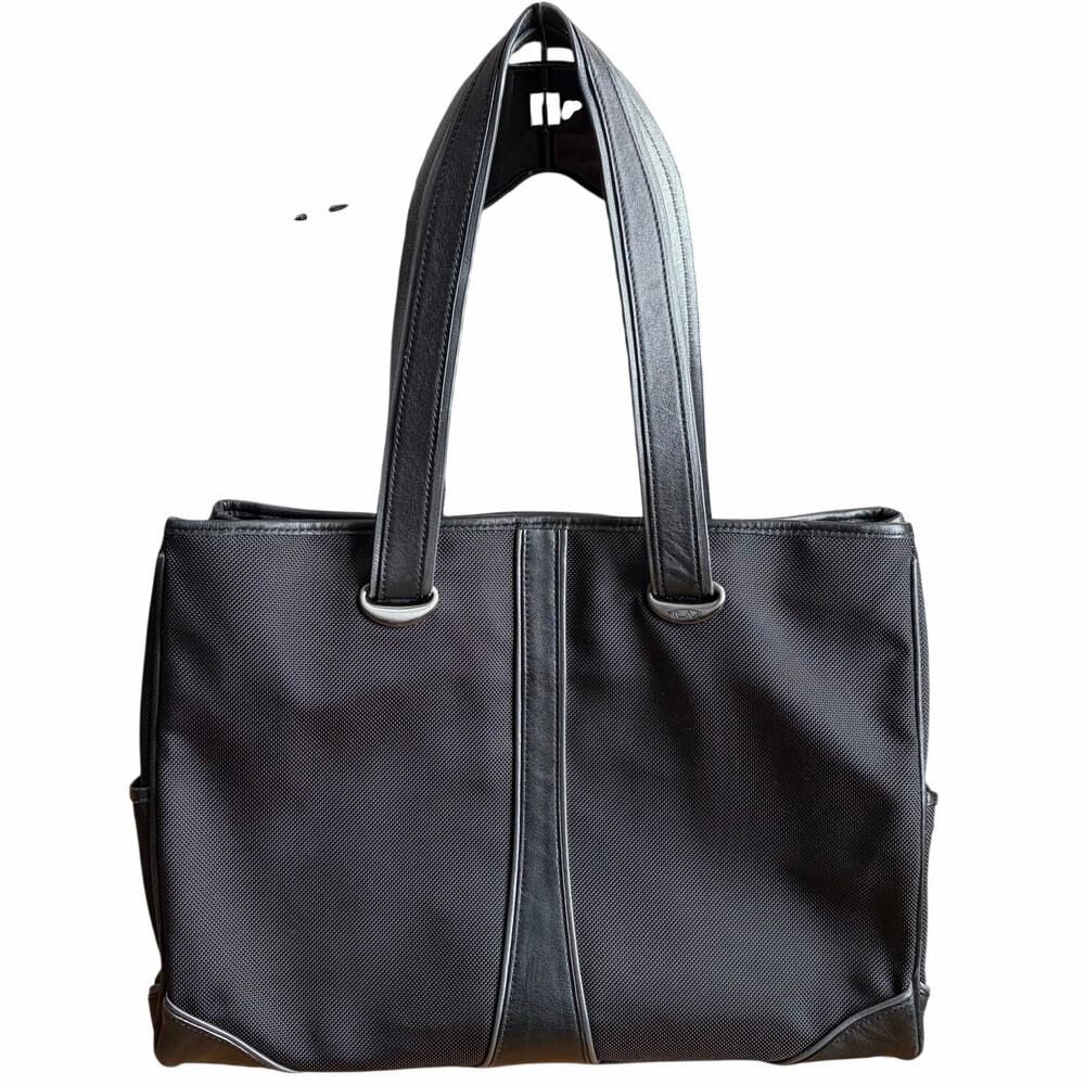 TUMI Elements Ballistic Nylon w/Leather Trim Tote Commuter Laptop Bag